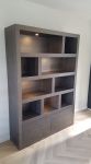 Wandkast dark oak titanium