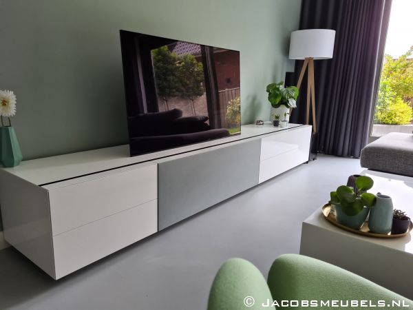 Reserveren jazz financieel TV-meubel met speakerstof - Jacobsmeubels.nl