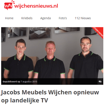 Jacobs Meubels Wijchen opnieuw op landelijke TV